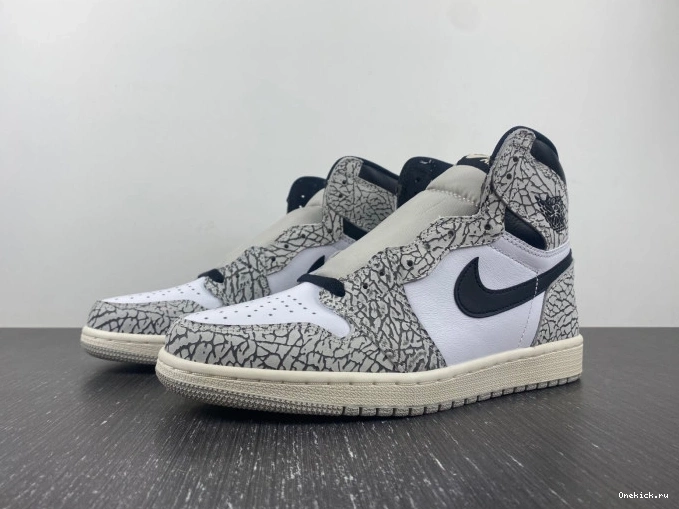 One Kick Jordan 1 Cement High OG White Air DZ5485-052 0717